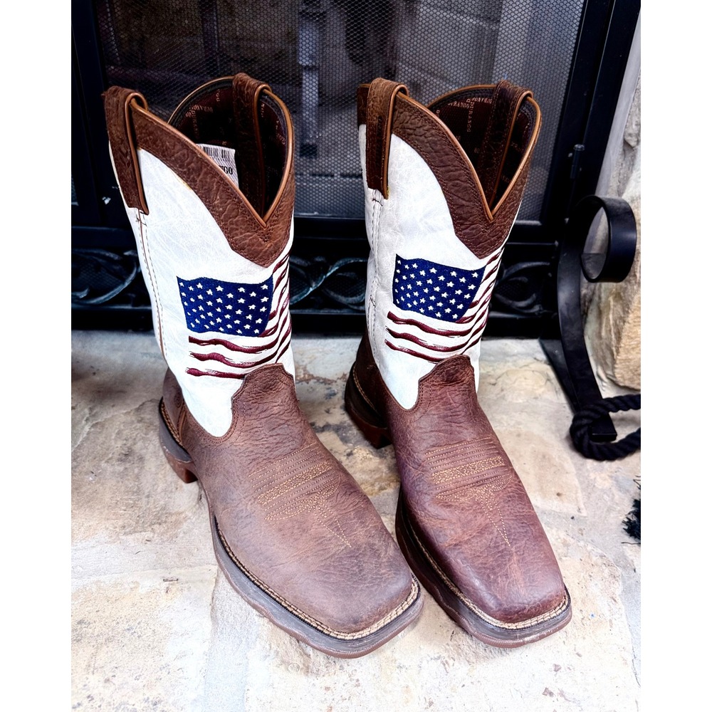 Lady Rebel by Durango American Flag Square Toe Western Boots Women's 9M DRD0384